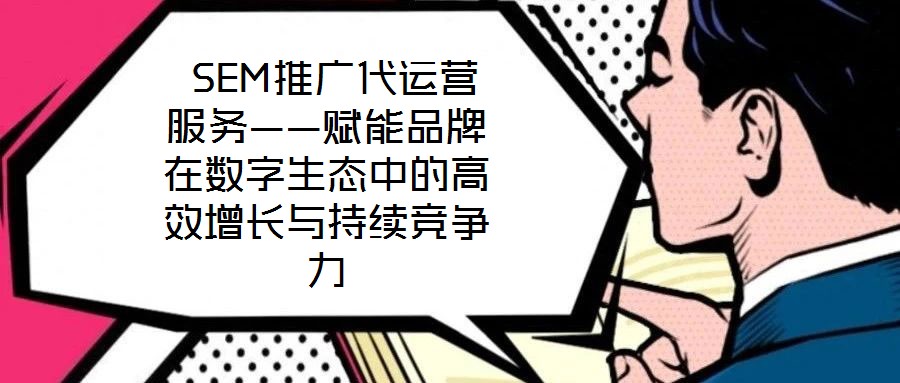 SEM推廣代運(yùn)營服務(wù)——賦能品牌在數(shù)字生態(tài)中的高效增長與持續(xù)競爭力