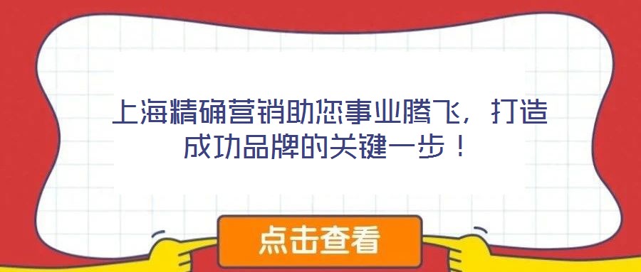 上海精確營銷助您事業(yè)騰飛，打造成功品牌的關(guān)鍵一步！